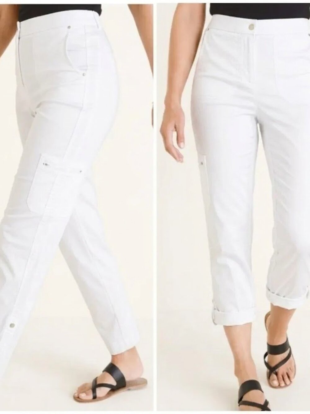 Chico's Stretch Luxe Utility Convertible Crop Pant 12